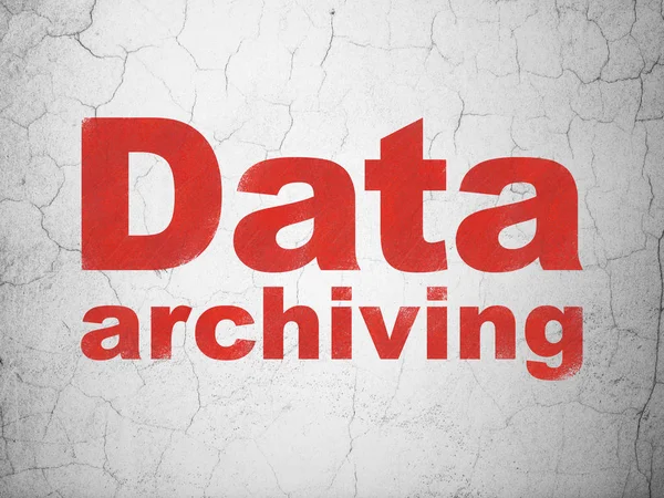 Conceito de informação: Arquivamento de dados no fundo da parede — Fotografia de Stock