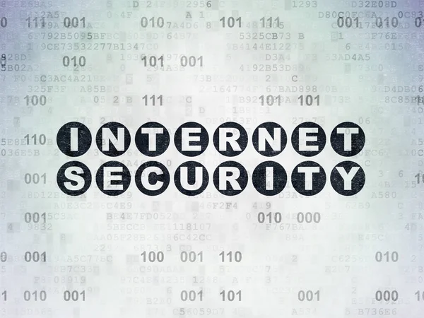 Concept de protection : Internet Security on Digital Data Paper background — Photo