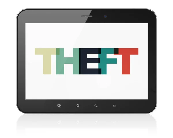 Security concept: Tablet Computer with Theft on  display — Stock Photo, Image