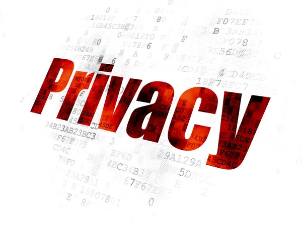 Sicherheitskonzept: Privatsphäre vor digitalem Hintergrund — Stockfoto