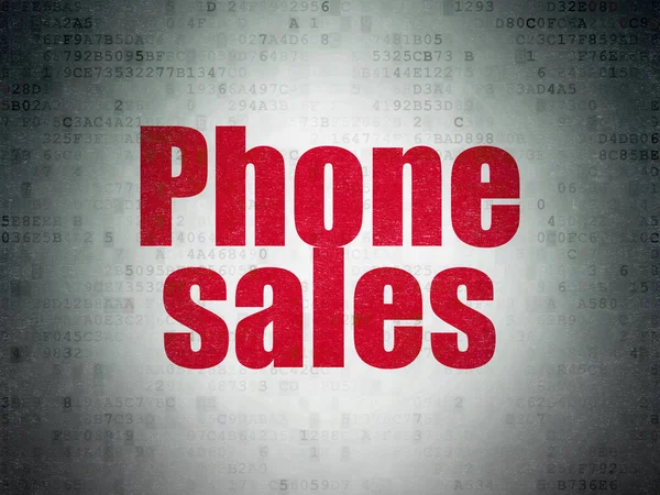Reklamní koncepce: telefonní prodej na digitální Data papírové pozadí — Stock fotografie
