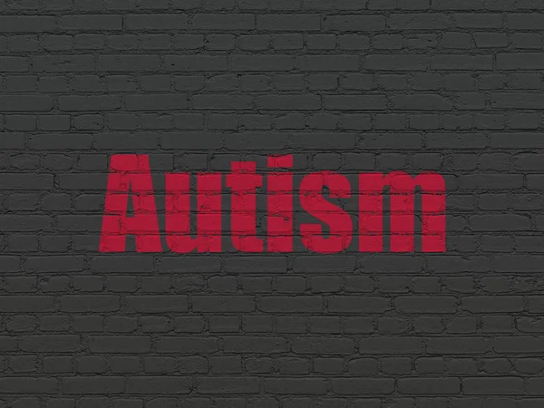 Zdravotní péče koncept: autismus na zeď na pozadí — Stock fotografie