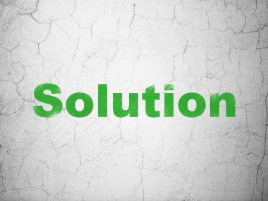 İş kavramı: çözüm duvar arka plan üzerinde