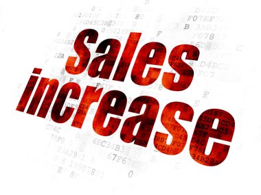 Advertising concept: Sales Increase on Digital background clipart