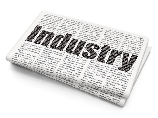 Finance concept: Industry on Newspaper background — Stock Photo, Image