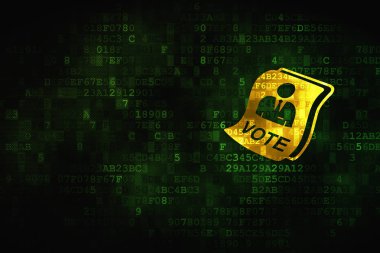 Siyasi konsept: Dijital arkaplanda oylama