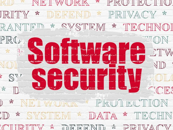 Conceito de segurança: Segurança de software no fundo da parede — Fotografia de Stock