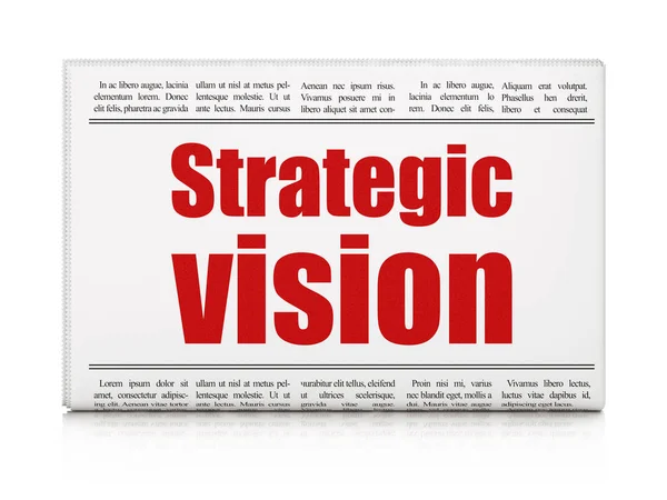Business concept: titolo del giornale Strategic Vision — Foto Stock