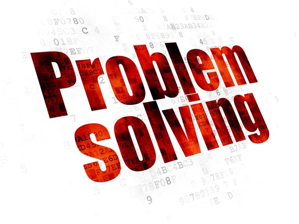 Bedrijfsconcept: Problem Solving op digitale achtergrond — Stockfoto