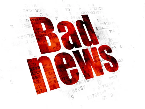 Концепция новостей: Плохие новости на цифровом фоне — стоковое фото