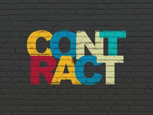 İş kavramı: sözleşme duvar arka plan üzerinde