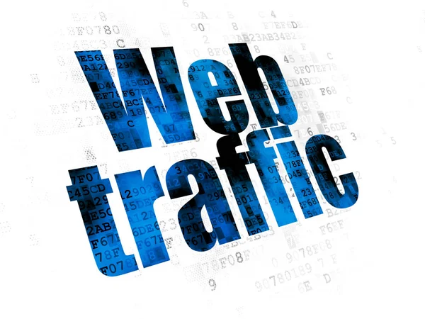 Concetto di Web design: Traffico Web su sfondo digitale — Foto Stock