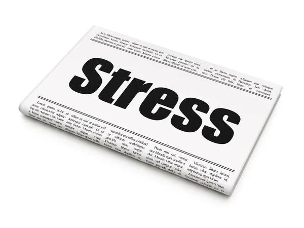 Gezondheidszorg concept: krantenkop Stress — Stockfoto