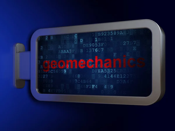 Koncepce vědy: geomechaniky na billboard pozadí — Stock fotografie