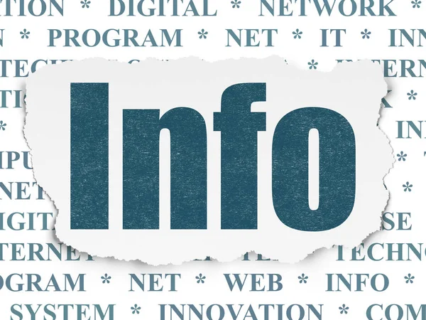 Informační koncepce: Info na roztrhané papírové pozadí — Stock fotografie