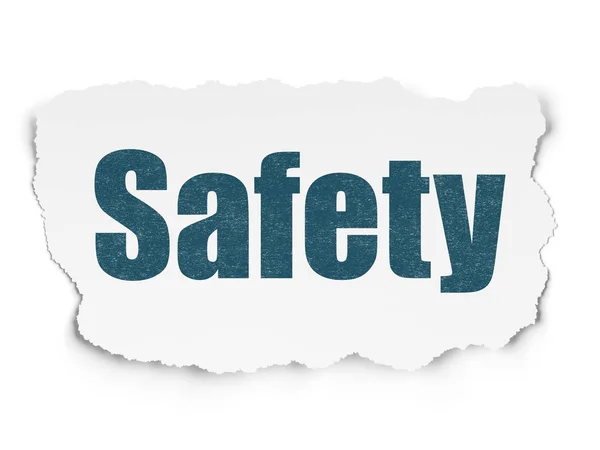 Safety concept: Safety on Torn Paper background — Stock Photo, Image