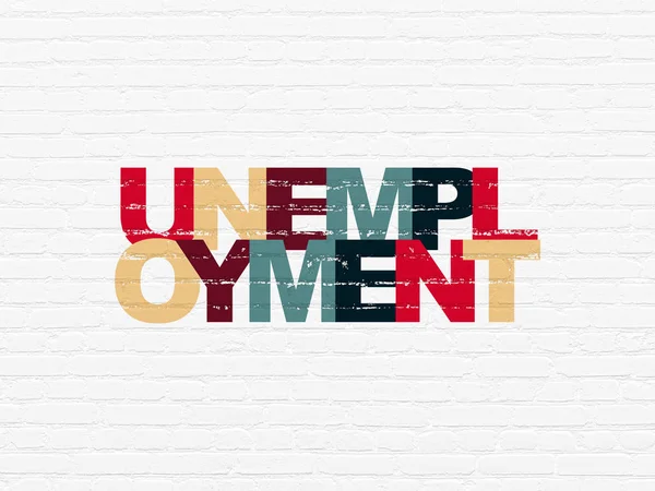 ファイナンスの概念: 失業率は壁の背景 — ストック写真