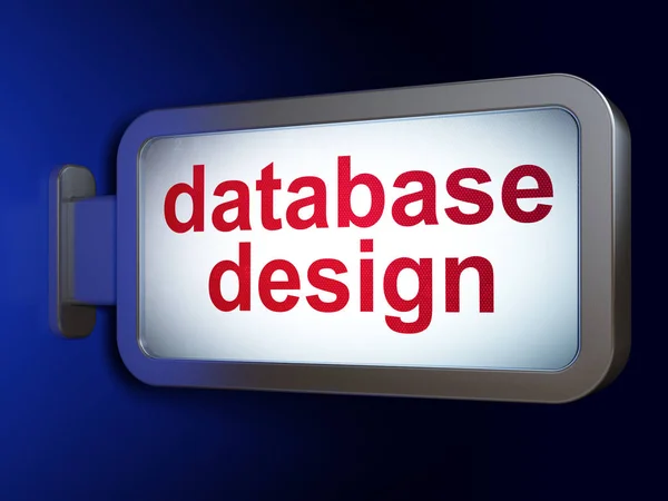 Database concept: Database Design on billboard background — Stock Photo, Image
