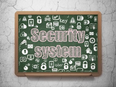 Gizlilik kavramı: okul yönetimi arka plan üzerinde güvenlik sistemi