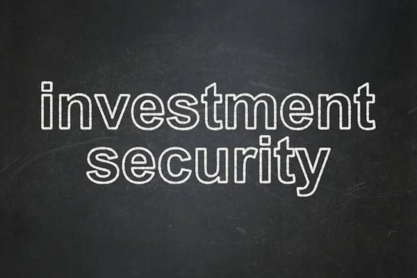 Privacy concept: Investment Security on chalkboard background — Stock Photo, Image