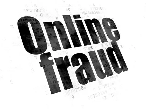 Veiligheidsconcept: onlinefraude op digitale achtergrond — Stockfoto