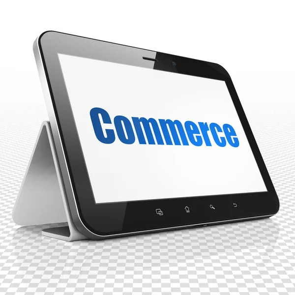 Business concept: Tablet Computer con Commerce in mostra — Foto Stock