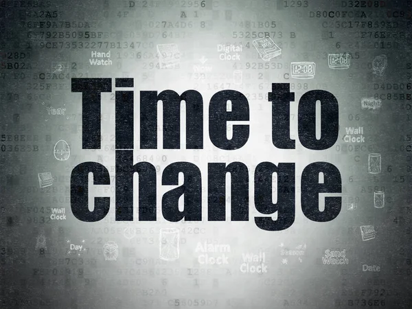 Tid koncept: dags att ändra på Digital Data papper bakgrund — Stockfoto