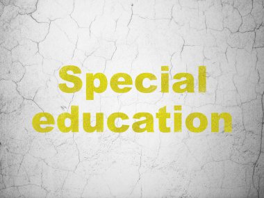 Eğitim kavramı: duvar arka plan üzerinde özel eğitim