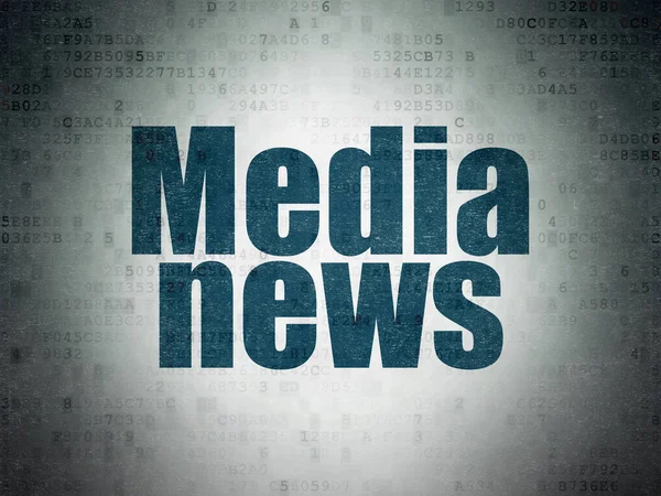 Концепція новин: Медіа Новини на фоні цифрових даних — стокове фото