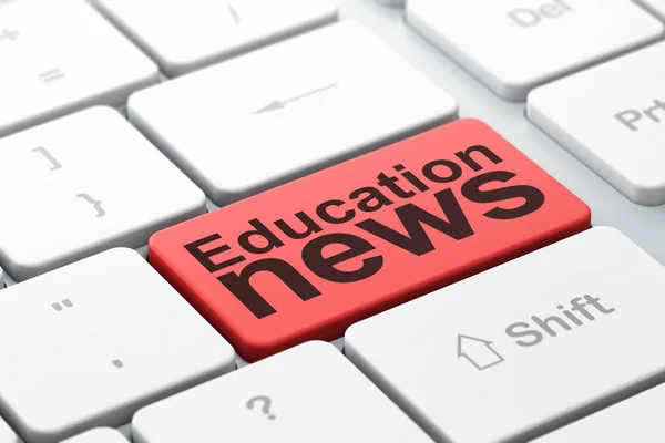 News concept: Education News on computer keyboard background — Stock Photo, Image