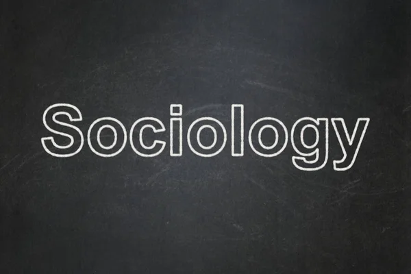 Conceito de educação: Sociologia sobre fundo quadro-negro — Fotografia de Stock