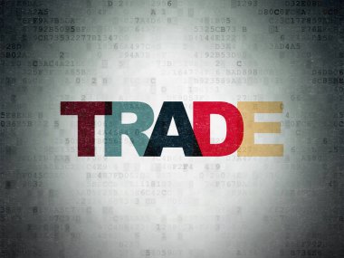 İş kavramı: dijital veri kağıt arka plan üzerinde ticaret