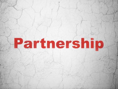 Ekonomi kavramı: duvar arka plan üzerinde ortaklık