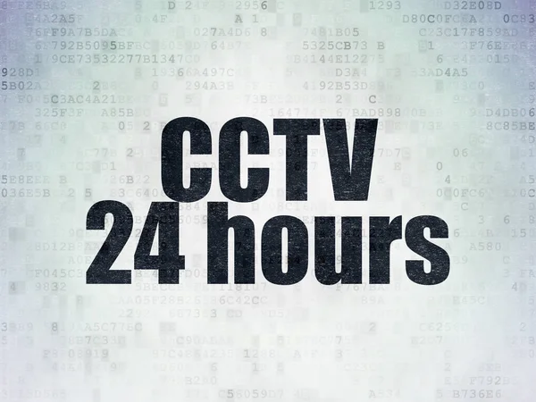 Sicherheitskonzept: cctv 24 Stunden auf digitalem Datenpapier Hintergrund — Stockfoto