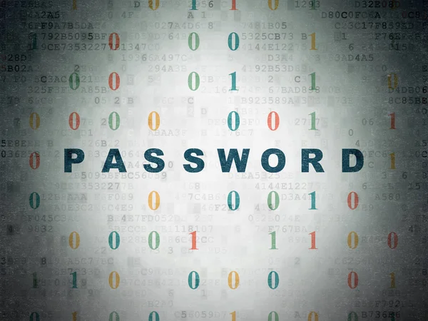 Concetto di privacy: password su sfondo Digital Data Paper — Foto Stock
