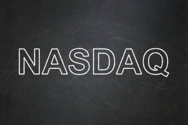 株式市場インデックスの概念: 黒板背景にナスダック — ストック写真