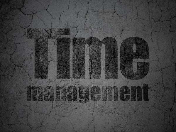 Koncept časové osy: Time Management na pozadí zeď grunge — Stock fotografie