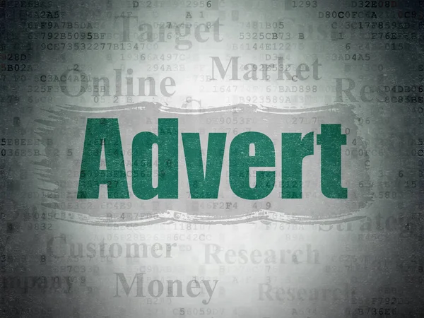 Reklamní koncepce: reklama na digitálních dat papírové pozadí — Stock fotografie