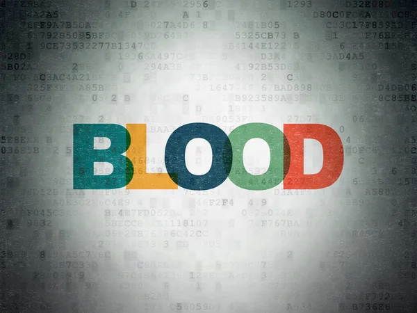 Orvosi fogalom: vér a digitális adatpapír háttér — Stock Fotó