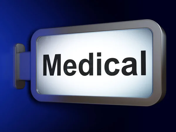 Gyógyszer fogalma: orvosi háttér billboard — Stock Fotó