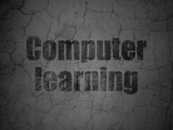 Education concept: Computer Learning on grunge wall background — Stock Photo, Image