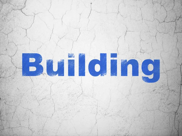 Building construction concept: Building on wall background — Stock Photo, Image