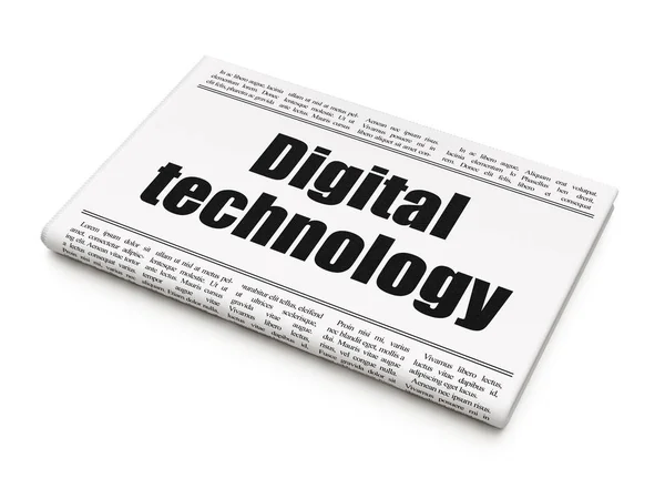 Conceito de informação: título do jornal Tecnologia Digital — Fotografia de Stock