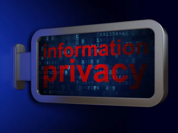 Concepto de protección: Privacidad de la información en el fondo de la cartelera — Foto de Stock