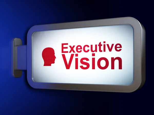 Business concept: Executive Vision and Head on billboard background — Stock Photo, Image