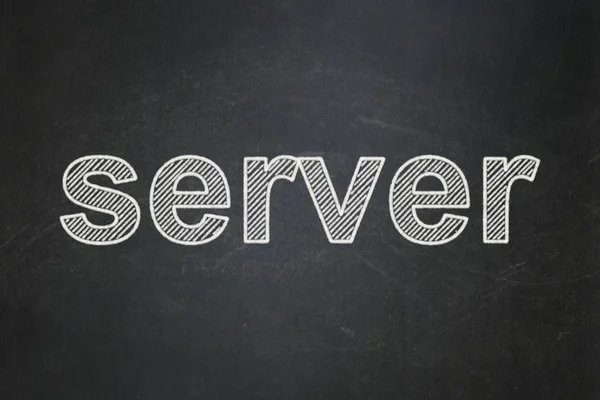 Web development concept: Server on chalkboard background — Stock Photo, Image