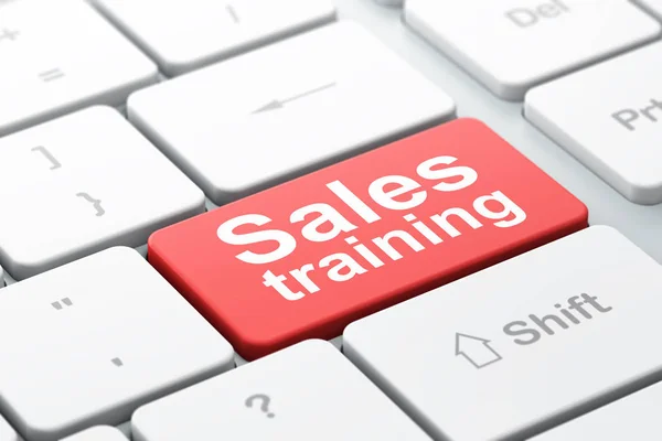 Advertising concept: Sales Training on computer keyboard background — Stock Photo, Image
