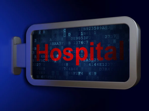 Hälsokoncept: sjukhus på billboard bakgrund — Stockfoto