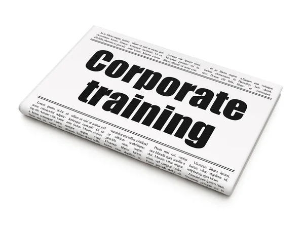 Studying concept: newspaper headline Corporate Training — Stock Photo, Image