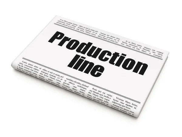 Concetto di produzione: titolo del giornale Linea di produzione — Foto Stock